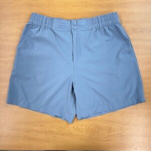 Burlebo Men's Blue Elastic Waist Shorts